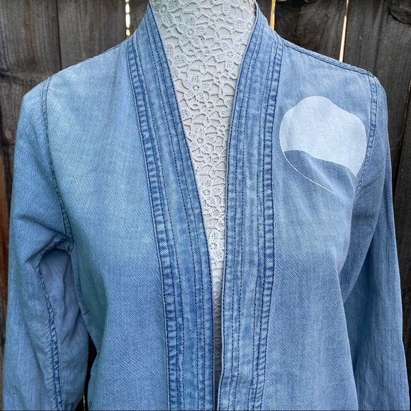 Freecity woman’s top Denim shirt size Small S - Picture 2 of 16